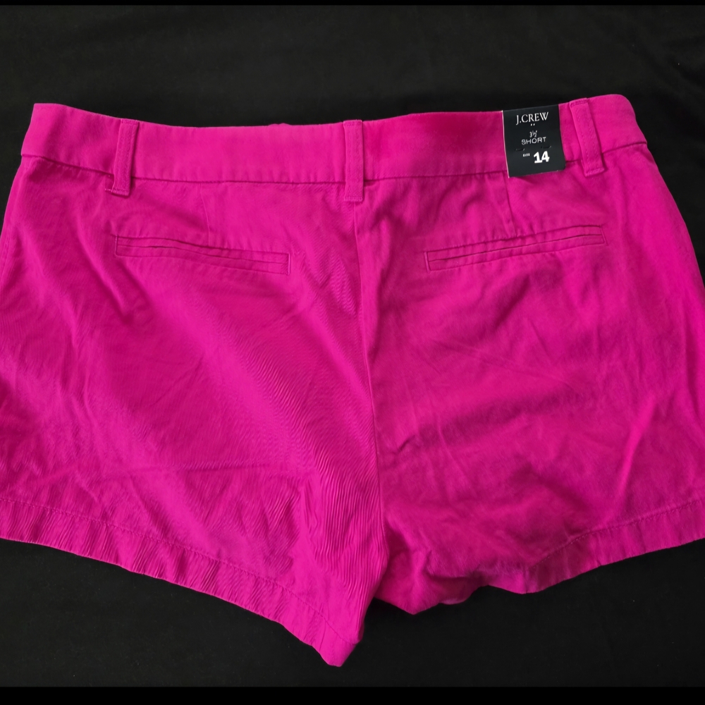 J. Crew High Waist Bright Pink Shorts